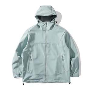 Veste softshell coupe-vent à manches longues noire pour homme, vêtements d'extérieur pour l'hiver - Product Image 5