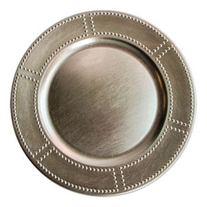 Assiette de présentation dorée en métal au design antique pour la maison, les hôtels, la décoration de table de mariage, plat de service alimentaire rond et assiettes - Product Image 5