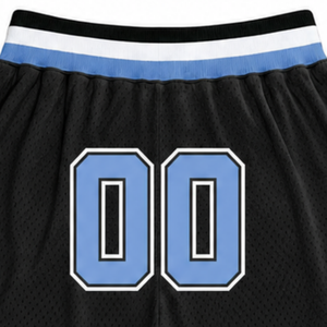 <b>Men</b> Sporty Solid <b>Black</b> Blue Sublimated Mesh Basketball <b>Shorts</b> High Quality Performance Training Game Elastic Waist Eco-Friendly - Product Image 6