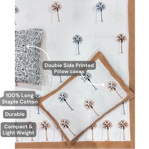 Jaipur Hand Block Printed Floral <b>King</b> <b>Size</b> Flat Bed Set 100% Cotton 200TC Soft Durable Breathable Home Hotel Use Wholesale - Product Image 4