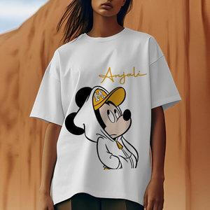 Camiseta Oversize para Mujer, Estilo Urbano, Hombros Caídos, Casual, Nuevo Diseño, Suministro al por Mayor - Product Image 1