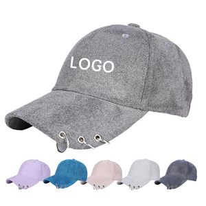 Casquette de baseball personnalisée avec anneaux perforés, tendance unisexe, réglable, en daim, style snapback pour la mode streetwear - Product Image 1