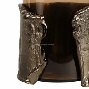 Support à bougie artisanal moderne en métal fin à motif de paon, décoration artistique pour la maison, style vertical minimaliste, bougies de Noël en bois - Product Image 3