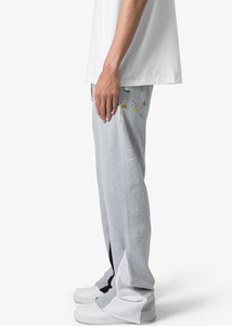 Custom Lightweight 500 GSM 80/20 Cotton Poly Fleece Track Wide Leg High Street Jogger <b>Pants</b> <b>Men</b> <b>Summer</b> Baggy Sweatpants Sun - Product Image 2