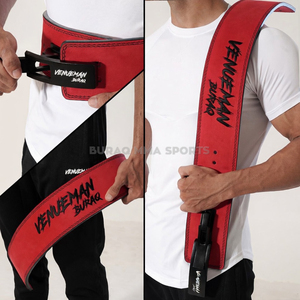 Ceinture de musculation pour entraînement en salle, en caoutchouc naturel et PVC, imperméable, coupe-vent, unisexe, logo et couleur personnalisés par BURAQ MMA SPORTS - Product Image 4