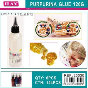 Colla Glitterata Ilan Purpurina 120G Bianca e Oro per Progetti Artistici Fai-da-Te - Product Image 3