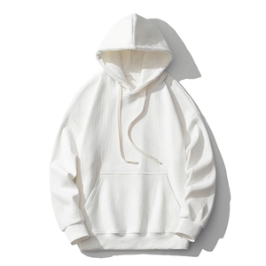 Sweat-shirt à capuche pour homme, grande taille, couleur unie, coton, molleton français, manches longues, respirant, décontracté, vêtements d'automne - Product Image 4