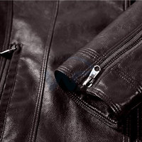 Veste en cuir personnalisable de haute qualité avec logo sur le devant, écologique et respirante, idéale pour l'hiver