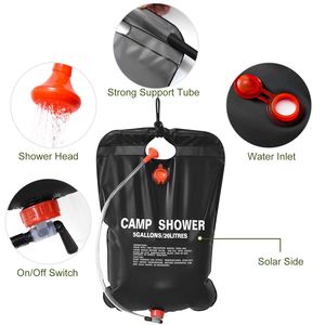 Portable 5 Gallons Solar Heated <b>Shower</b> Bag for Camping Bath and Water <b>Storage</b> Quality Bath Product - Product Image 4