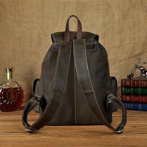 Ultimate <b>Waterproof</b> Leather <b>Backpack</b> Anti-Theft Vintage Laptop Rucksack Genuine Leather Luxury LBP-0348 - Product Image 3