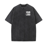 Camiseta Vintage Personalizada para Hombre, Estilo Oversize con Hombros Caídos, Harajuku, Tejido Grueso 100% Algodón, Streetwear Hip Hop