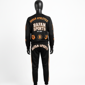 200 GSM Premium Polyester <b>Mesh</b> Jersey <b>Pants</b> Set Black Orange Contrast Shoulder Side Stripe Panel Logo Women set - Product Image 5