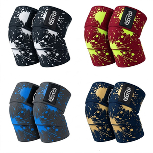 Custom Printed Weightlifting <b>Knee</b> <b>Support</b> Straps OEM Multi Color Powerlifting Joint <b>Compression</b> Bandages Factory Direct - Product Image 5