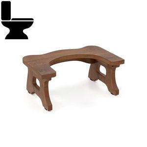 Sgabello da Bagno in Legno Antiscivolo con Piedini di Sicurezza per Uso Domestico - Product Image 1
