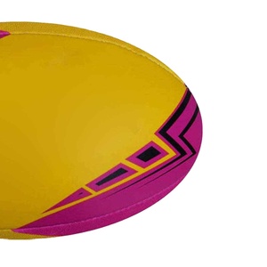 Ballon de rugby OEM en gros, taille personnalisable, avec chambre à air en butyl, classique, durable, pour adultes, entraînement intense et jeu - Product Image 4