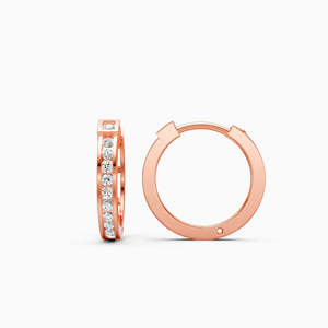 Boucles d'oreilles clous classiques pour femme JEWELLERY PLANET, plaquées or jaune, diamant de laboratoire taille ovale couleur F, pureté 14k-22k - Product Image 5