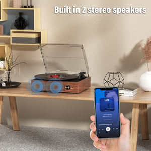 Tocadiscos HiFi con Altavoces, Tocadiscos Profesional <span class=keywords><strong>de</strong></span> Vinilo con Transmisión por Correa, Los <span class=keywords><strong>Mejores</strong></span> Tocadiscos para Audiófilos - Product Image 6