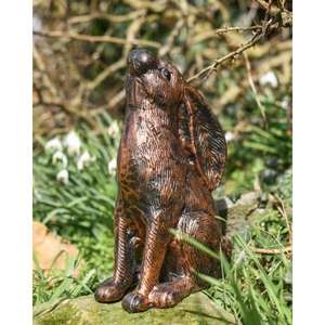 Escultura de conejo de bronce, precio de fábrica, figurita de conejo antigua hecha a mano para decoración de Pascua - Product Image 1