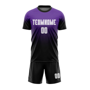 Custom Sublimated 100% Polyester Soccer Jersey Uniform MATEX SPORTS Black Blue Geometric Pattern Moisture Wicking Unisex Adult - Product Image 4
