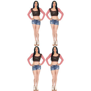 เสื้อครอปท็อปผู้หญิงสไตล์ล่าสุด สีสันตามสั่ง ดีไซน์โดดเด่น เสื้อครอปท็อปผู้หญิง MOQ ต่ำ - Product Image 6