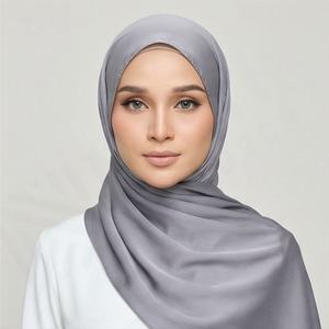 Pañuelo Hijab Personalizado de Fábrica 115x115cm, Cuadros, Estampado Floral y de Puntos, para Mujeres Musulmanas, No Tejido, Suave y Moderno - Product Image 2