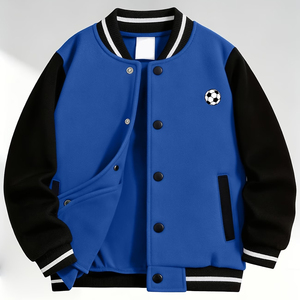 Top Trendy <b>Printed</b> Kids Baseball Jacket Streetwear Style Children's Varsity Bomber Coat Ribbed Cuff Youth Outerwear - Product Image 1