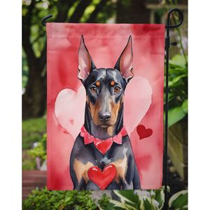 Doberman Pinscher Saint Valentin Jardin Drapeau Multicolore Boîte Aux Lettres Décoratif Cour Bannière pour Patio Oeuvre Fleur Lits Pelouse Signes - Product Image 3