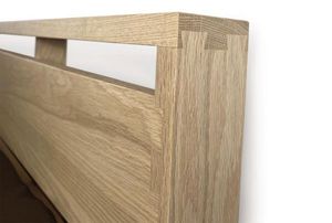 Wholesale Scandinavian Solid Wood <b>Bed</b> | Light Finish Horizontal Slat <b>Platform</b> <b>Bed</b> <b>Frame</b> - Product Image 3