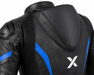 X Aerodynamic Hump One-Piece Leather Motorcycle <b>Suit</b> | Black <b>Red</b> Gray | X Logo | OEM ODM Manufacturer | Premium Design | Racing - Product Image 4