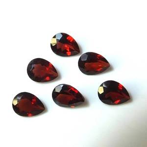 Garnet rouge naturel du Mozambique de haute qualité, taille poire facettée, pierre précieuse en vrac, pierre précieuse taillée, fournisseur IGI, pierre précieuse calibrée - Product Image 2