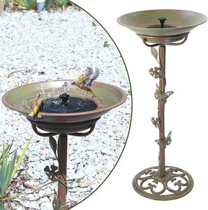 Fabricant fiable de bains à oiseaux décoratifs en fer pour jardin, patio, pelouse et arrangements d'abreuvement extérieur pour oiseaux - Product Image 1