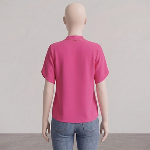 Chemise de golf sportive pour femme en gros, streetwear, sur mesure, en denim de haute qualité, écologique, coupe ajustée, boutonnée, séchage rapide, respirante - Product Image 2
