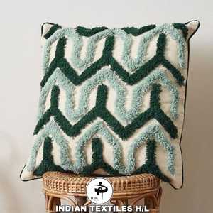 Handmade Indian Cotton Luxury Woven Tufted <b>Sofa</b> Cushion <b>Cover</b> Household Pillow Cases Eco-Friendly Custom OEM Wholesale - Product Image 1