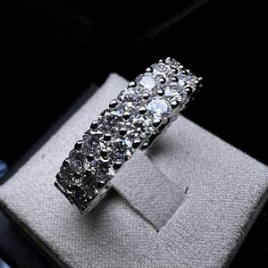 Haute qualité luxe 925 en argent Sterling Hip Hop Designer bague à la mode déclaration pièce IGI certificat classique pour les fêtes de mariage - Product Image 1