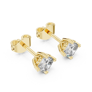 Ensemble de 2 diamants de laboratoire taille brillant 0,75 carat, classiques, en or jaune 18 carats plaqué rhodium, pour femme, pour fiançailles, mariage et soirée - Product Image 1