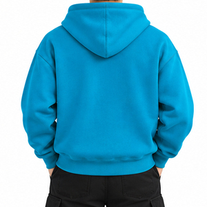 Ventes en gros de sweats à capuche zippés pour hommes, 100% coton, polaire de qualité supérieure, fermeture éclair intégrale, impression personnalisée, broderie, streetwear, veste à capuche surdimensionnée - Product Image 3