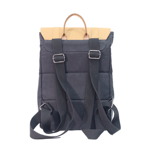 Vintage Waxed <b>Canvas</b> and Genuine Leather Backpack | Large Capacity Water Resistant Rucksack | Unisex Durable <b>Bag</b> for Travel - Product Image 4