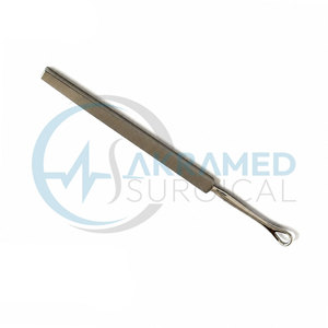 Curette auriculaire vétérinaire en acier inoxydable pour animaux, nettoyeur d'oreilles, extracteur de cérumen, instrument ORL pour chiens et chats, certifié CE ISO - Product Image 2