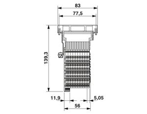 Bloque de Terminales Cerámico HC-D 40-A-TWIN-PER-M, Conexión de Empuje de 5 Polos, 100A Máx. de Corriente Continua, 1580176 - Product Image 2