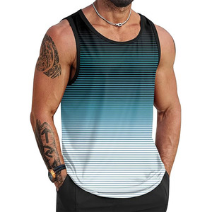 Débardeur sans manches pour homme, col rond, 100% coton, tricoté, séchage rapide, style décontracté, style streetwear - Product Image 1