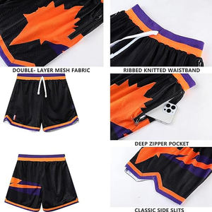 Shorts en maille tendance pour hommes, respirants, couleur unie, taille personnalisée, pour l'été - Product Image 4