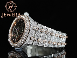 Mossinate Luxury Stainless Steel Silver <b>Watch</b> Genuine Diamonds Water-Resistant and Stylish Timepiece for <b>Active</b> Lifestyles - Product Image 2