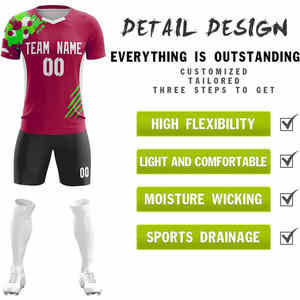 Uniforme de Fútbol para Hombre de Excelente Calidad, Conjunto de Camiseta y Pantalones Cortos con Corte Automatizado para Deportes - Product Image 2