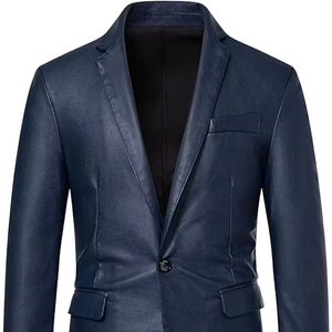 Veste en cuir véritable pour hommes, de marque, en gros, fabriquée professionnellement, dernière collection pour hommes - Product Image 1