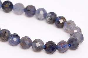 Cuentas de Iolita de Color Profundo, Piedras Preciosas Naturales Genuinas, Cuentas Sueltas Redondas Facetadas, Lote a Granel de 15.5 Pulgadas y 7.5 Pulgadas, Venta al Por Mayor - Product Image 6