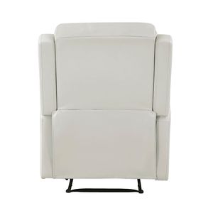 Poltrona Reclinabile in Ecopelle Color Tortora, 1 Pezzo, Seduta Confortevole, Arredamento in Legno Massello per Soggiorno - Product Image 5