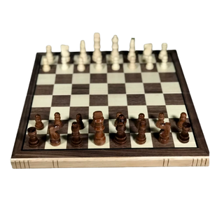 Tablero de ajedrez de madera natural personalizable, grande, cuadrado, con incrustaciones, de alta calidad, para juegos de interior, juego de ajedrez al por mayor. - Product Image 4