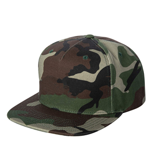 Gorra Unisex de Camuflaje de 6 Paneles con Cierre a Presión, Visera Plana Ajustable, Gorro Casual de Algodón, Estilo Primavera Verano - Product Image 2