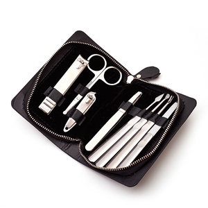 Professional OEM Leather Manicure Set Pedicure Care Tools New Rainbow <b>Nail</b> <b>File</b> Clippers Beauty Grooming Kit in Box Packaging - Product Image 1