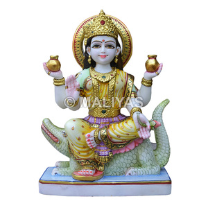 Ídolo de Mármol Personalizado Ganga Mata |   Murti de la Diosa Ganga Hecho a Mano para Templo – Maliyas - Product Image 1
